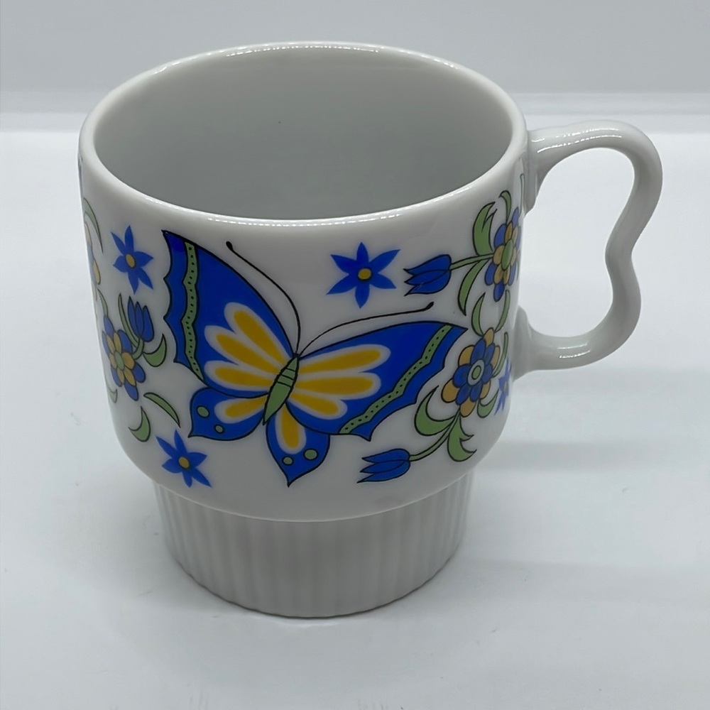Vintage Mid Century Butterfly Mug Japan
